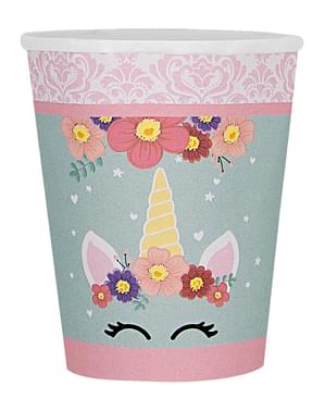 8 Unicorn Cups - Unicorn Flowers