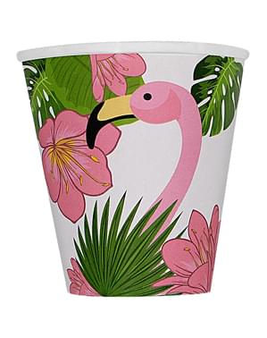 8 flamingo bollar - Tropískir flamingar