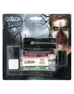 Zombie make-up set with zipper