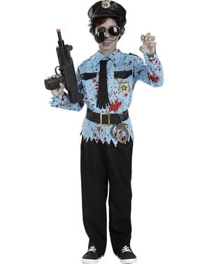 Costume da poliziotto zombie con accessori