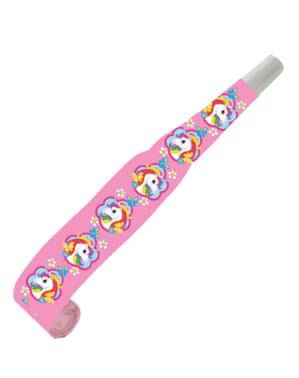 8 Unicorn Party Blowers - Rainbow Unicorn