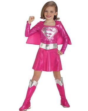 Pink Supergirl Kids Costume