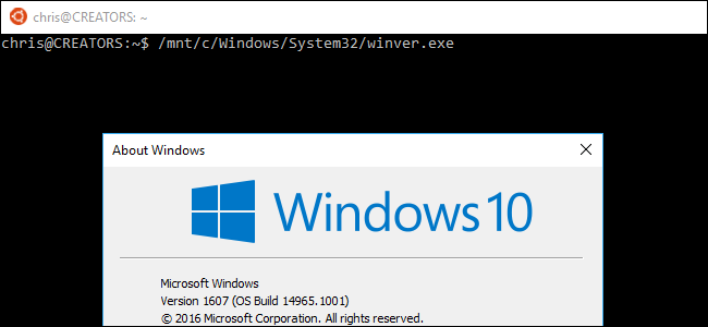 How to Run Windows Programs from Windows 10's Bash Shell