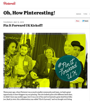 Part Of The Pinterest Pin It Forward Campaign