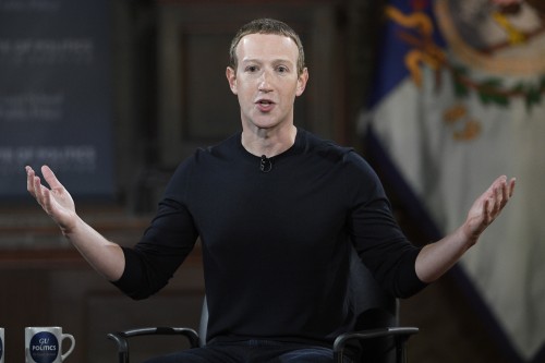 Facebook CEO Mark Zuckerberg speaks at Georgetown University, Thursday, Oct. 17, 2019, in Washington. (AP Photo/Nick Wass)