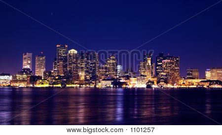 Boston nacht Skyline