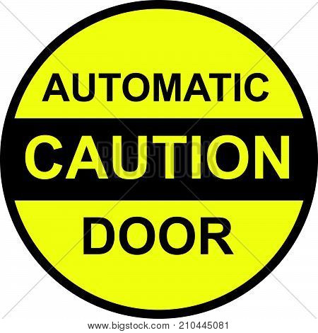 Caution Automatic Door Vector Icon Clip-art Image