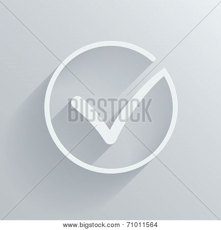 Different grey and white vector check mark