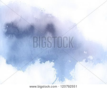 Lilac spot, watercolor abstract hand painted background. Serenity Tint Watercolour Texture Gradient. Pastel Colored Palette.