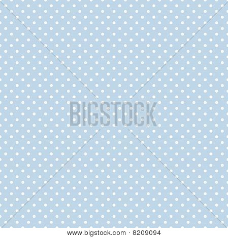 Seamless Polka Dot Pattern, Pastel Blue