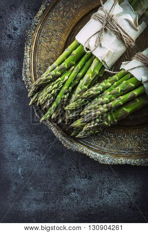 Asparagus. Raw asparagus. Fresh Asparagus.Green Asparagus. Tied asparagus in other positions.