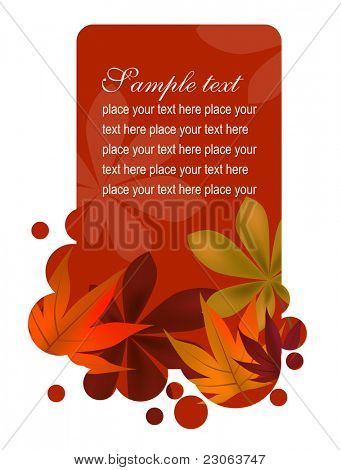 Beautiful autumn frame with leaves