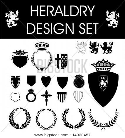 heraldry design vector set