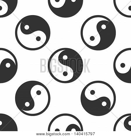 Yin Yang symbol icon pattern on white background. Adobe illustrator