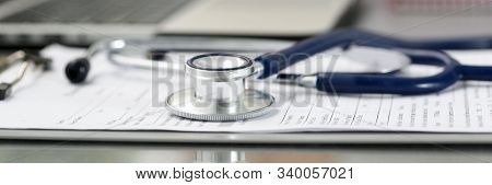 Health Concept - Doctor, Hospital With Health Related Graphic. Healthcare People, Medical Treatment,