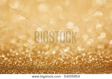 Golden glitter christmas abstract background