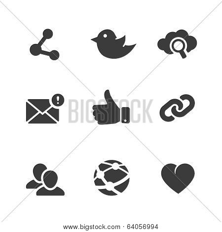 Set of social network icons