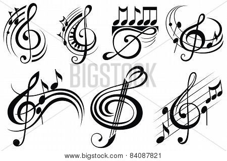 Ornamental music notes