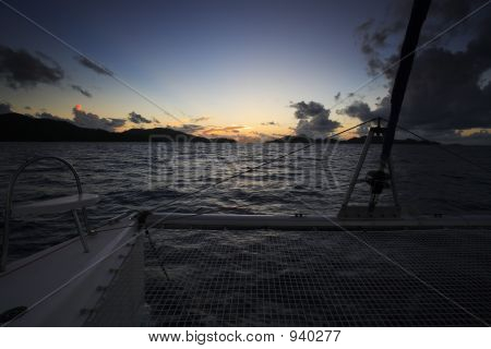 Sunset On The Sea In Praslin