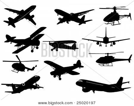 Airplanes sand helicopters