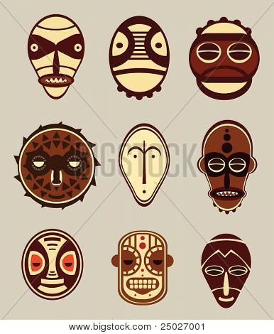 Máscaras culturais Africano