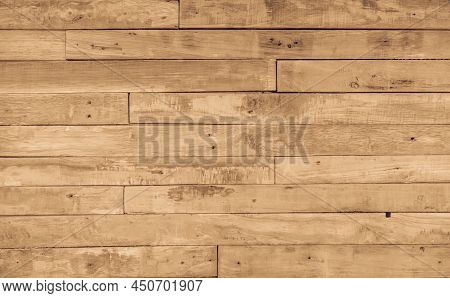 Old Plank Wood Texture Background Surface. Wood Texture Table Surface Top View. Vintage Wood Texture