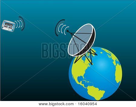 ポケットベルの受信信号の衛星から