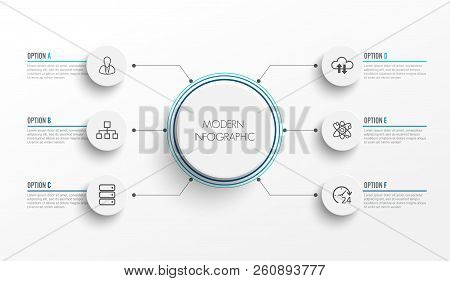 Abstract Elements Of Graph Infographic Template With Label, Integrated Circles. Business Concept Wit