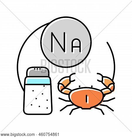 Vitamin Na Color Icon Vector. Vitamin Na Sign. Isolated Symbol Illustration