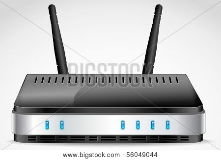 Wi-Fi Router detailed vector