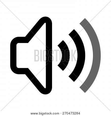 Audio Volume Icons, Audio Volume Vector Icon Flat Style Illustration For Web, Mobile, Logo, Media Ap