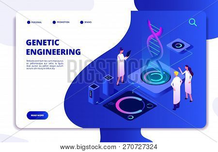 Genetic Concept. Dna Nanotechnology Biochemistry And Human Genome Dna Engineering. Molecular Biology