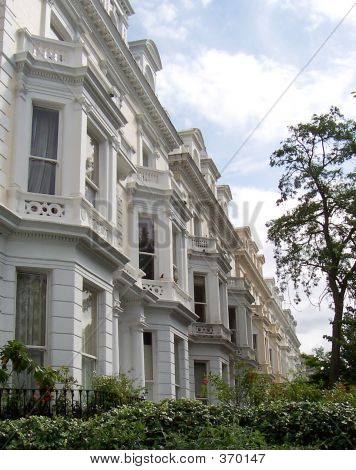 Overvolle huizen van Kensington, Londen