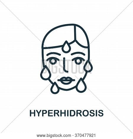 Hyperhidrosis Icon. Simple Element From Cosmetology Collection. Creative Hyperhidrosis Icon For Web 