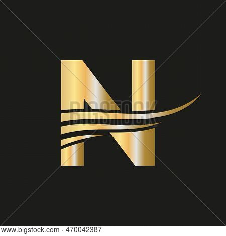 Modern Letter N, N Logo Monogram Logotype Vector Template Combined With Luxury, Fashion Business And