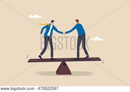 Negotiation For Business Winning, Agreement Or Partnership Deal For Both Benefit, Merger And Acquisi