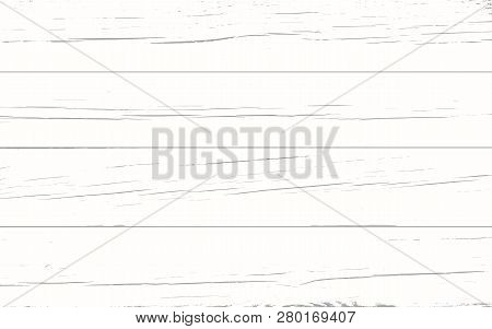 Vector Light Wood Background Table, Top View. Rustic Wooden Wall Texture. Surface With Old Natural W