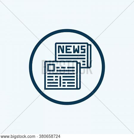 Newspaper Icon Isolated On White Background. Newspaper Icon In Trendy Design Style. Newspaper Vector