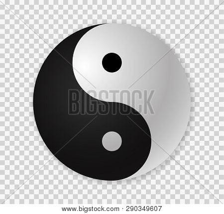 Yin Yang Icon.  Ying Yang 3d Symbol .