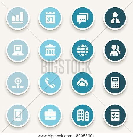 Business web icons set