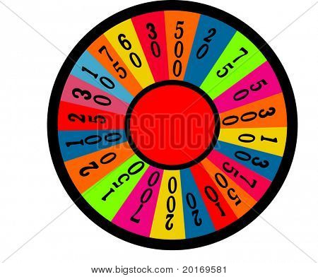 Wheel of fortune szoba a szöveg vektor