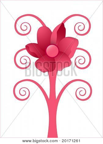 vector eccentrico albero rosa