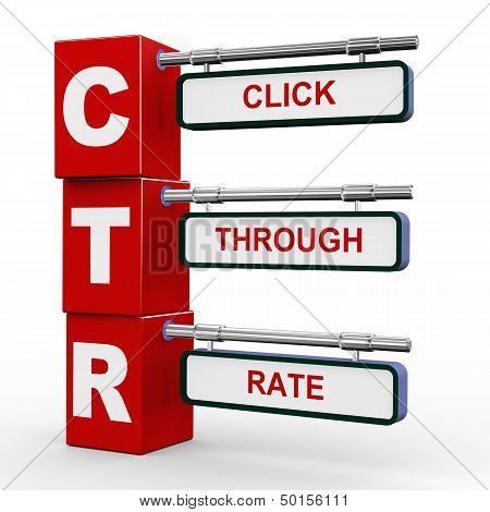 3D Modern Signboard Of Ctr