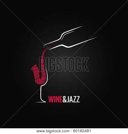 wine and jazz concept design background