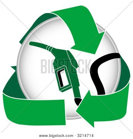 Groene benzine pictogram