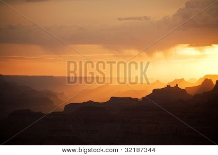 Beautiful Sunset At Desert View Point In The Great Canyon