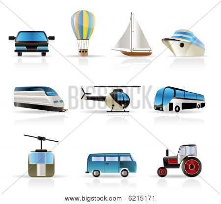 Transportation and travel icons