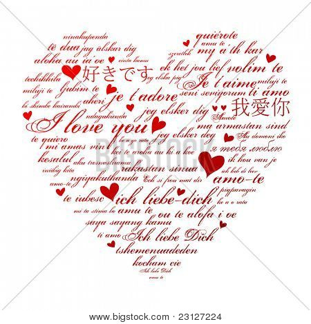 Say I love you in many languages