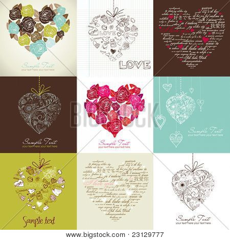 Greeting cards with heart