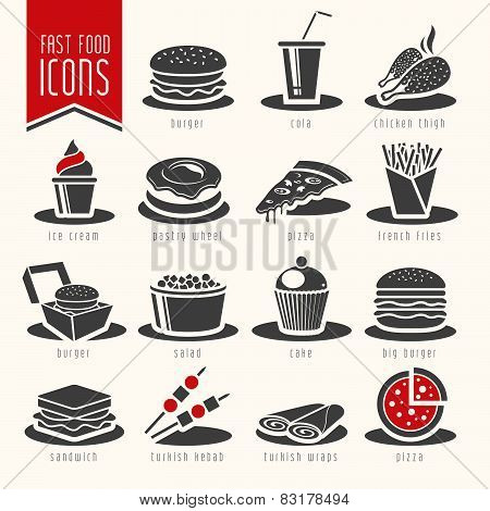 Fast food icons